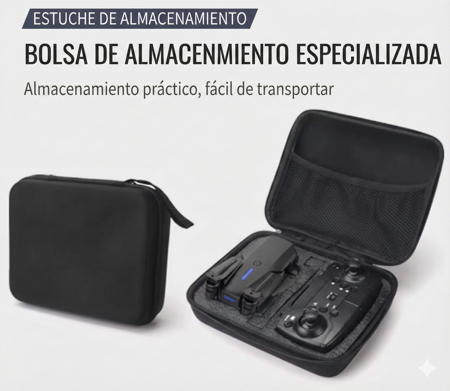 Dron E88 Cámara Frontal Con Bolso Bater