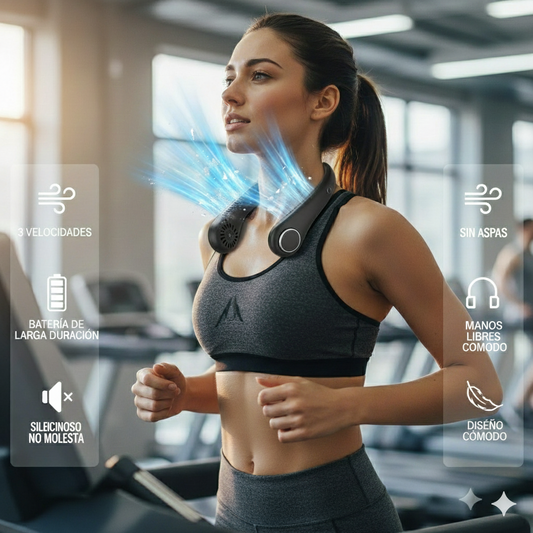 Ventilador de Cuello Portátil Recargable